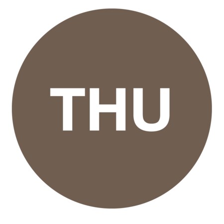 Nevs Dissolvable DaySpots - Thursday 3/4" circle White w/Brown DDOT-TH34W